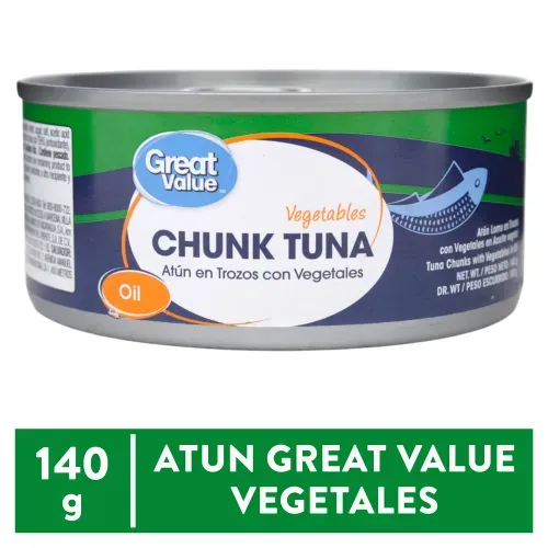 Atún En Trozos Con Vegetales Great Value - 140 g
