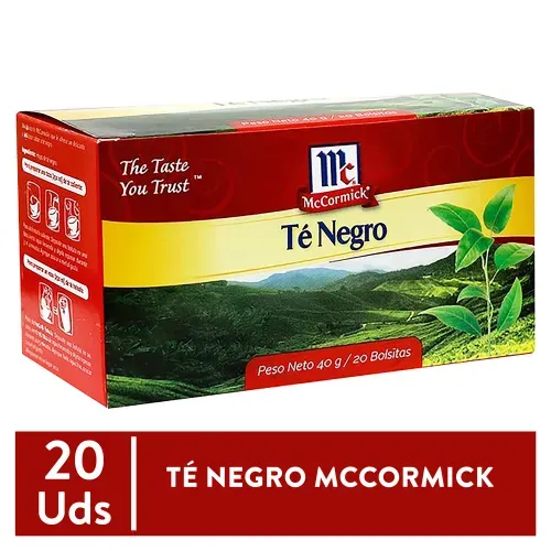Té Negro Mccormick 20 Uds -40g