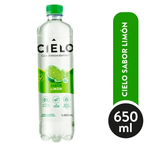 Agua Cielo Con Gas Sabor Limon 650ml