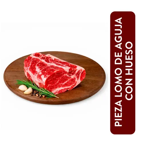 Carne de res pieza lomo de aguja con hueso - Precio Indicado Por Libra (454 g)