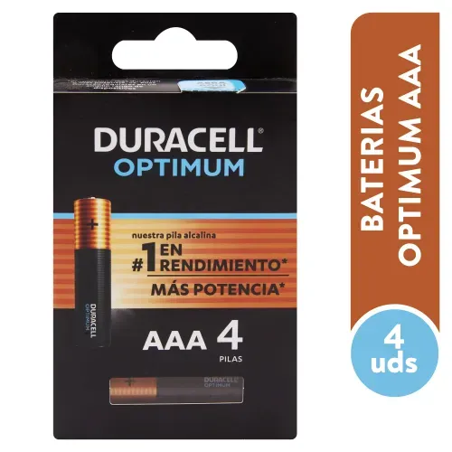 Pila Duracell Optimum AAA - 4 Uds