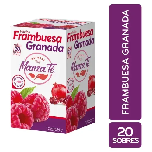 Infusión ManzaTé Frambuesa Granada 20 Uds - 26 g