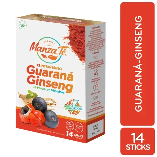 Té Instantáneo Guaraná Ginseng Manza Té caja 14 Uds - 42 g