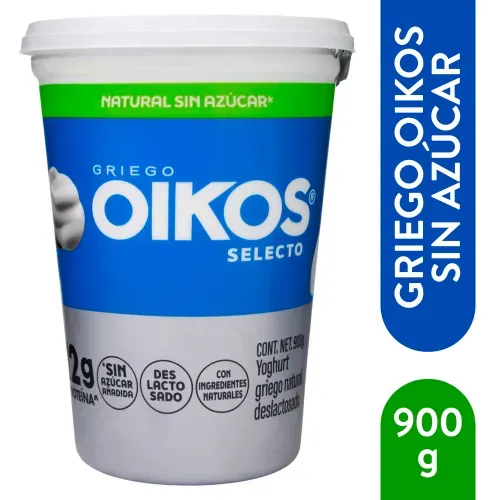 Yogurt Oikos natural sin azúcar - 900 g.