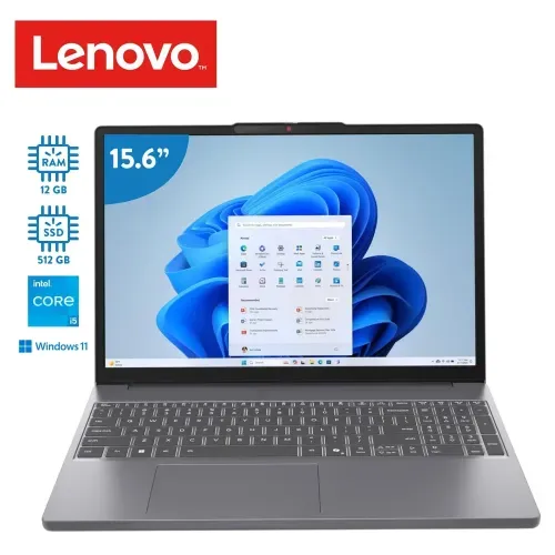 Laptop Lenovo Procesador Ci5 con 16GB RAM y 512GB Almacenamiento - 15.6 pulgadas