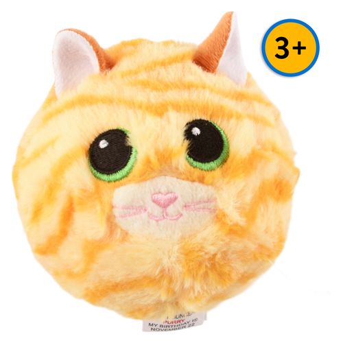 Peluche Ty Beanie Bouncers Purry Gato Amarillo Regular