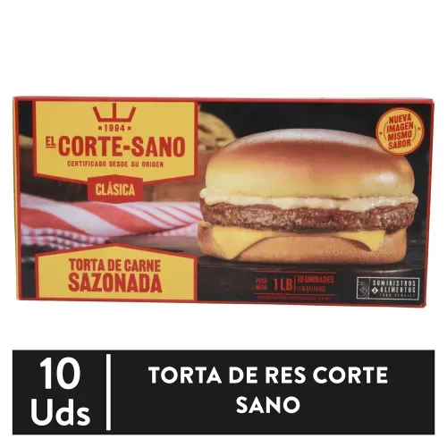 Torta De Res Corte Sano Sazonada - 10 Unidades
