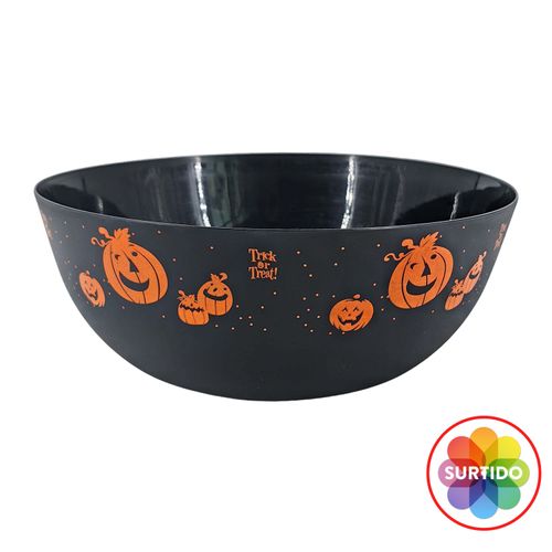 Bowl Way To Celebrate para dulces de plástico Halloween - 24.5 cm