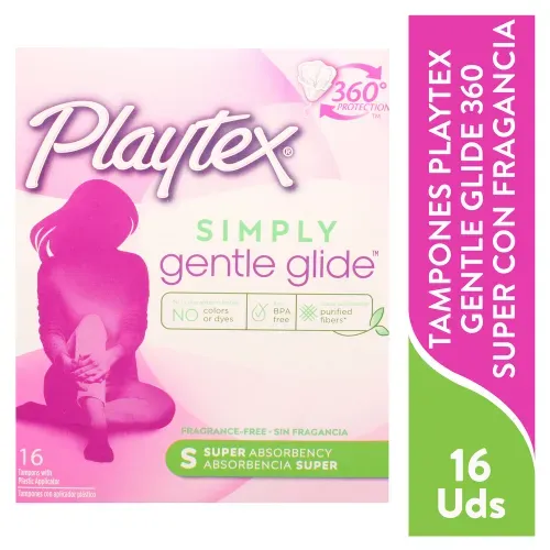 Tampones Playtex Gentle Glide 360 Super Con Fragancia - 1Unidad