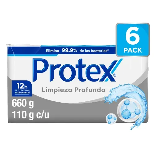 Jabón de Tocador Antibacterial Protex Limpieza Profunda 6 Pack - 660 g