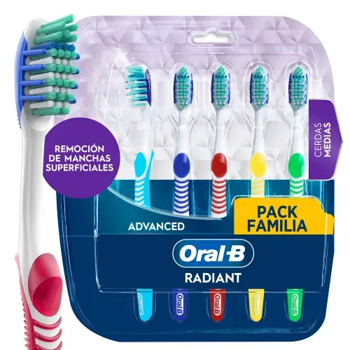 Cepillo Dientes Oral-B Advanced Radiant Cerdas Interdentales - 5 Uds