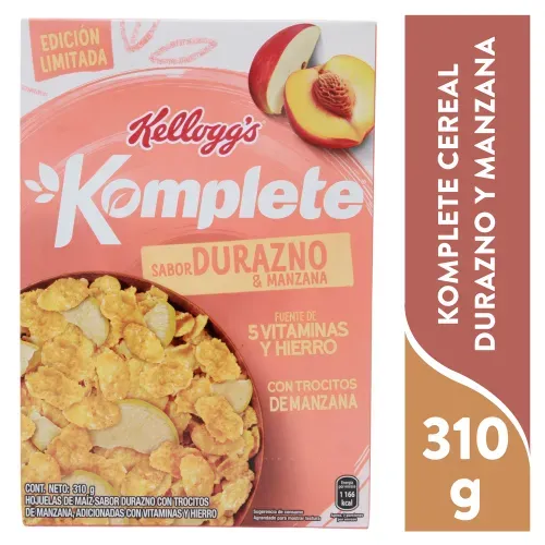 Cereal Komplete Durazno y Manzana - 310 g